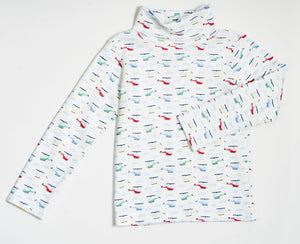 Boy Turtleneck: Helicopters, Sample Size 3T