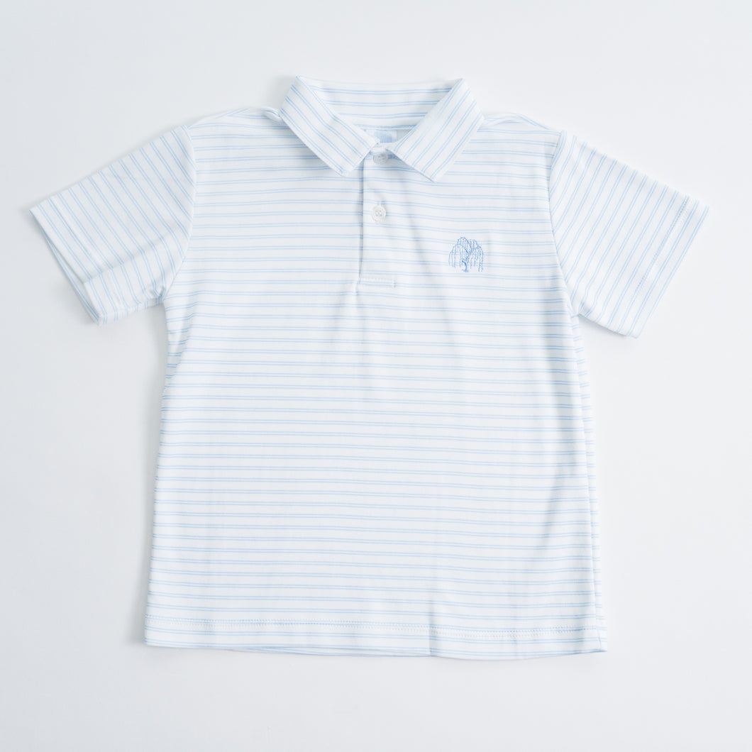 Gregory Polo with Willow Tree: Tiny Blue Stripe, Sample Size 5