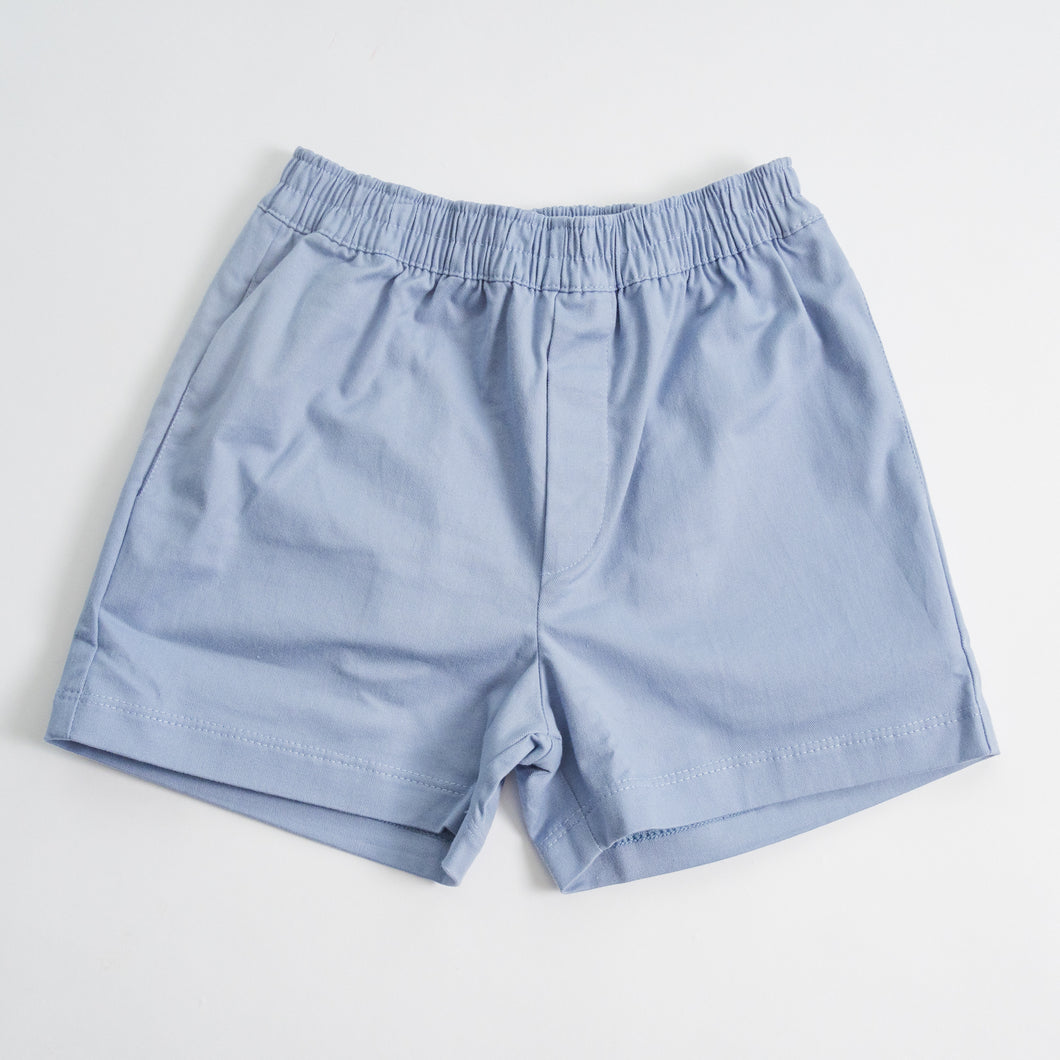 Twill Shorts: Cornflower, Sample Size 6