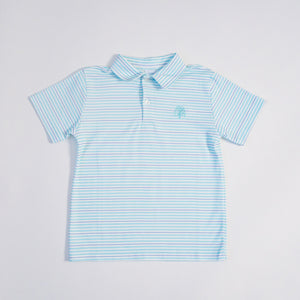 Gregory Polo with Willow Tree: Aqua Stripes, Sample Size 6