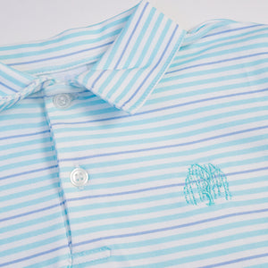 Gregory Polo with Willow Tree: Aqua Stripes