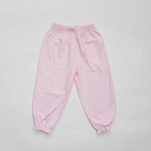 Girl Play Pants: Light Pink Gingham, Sample Size 4T