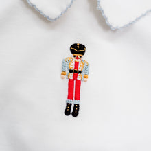 Load image into Gallery viewer, Boy Peter Pan Shirt: Hand Embroidered Nutcracker
