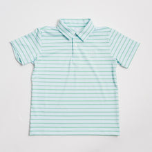 Load image into Gallery viewer, Gregory Polo: Aqua with Green Stripe
