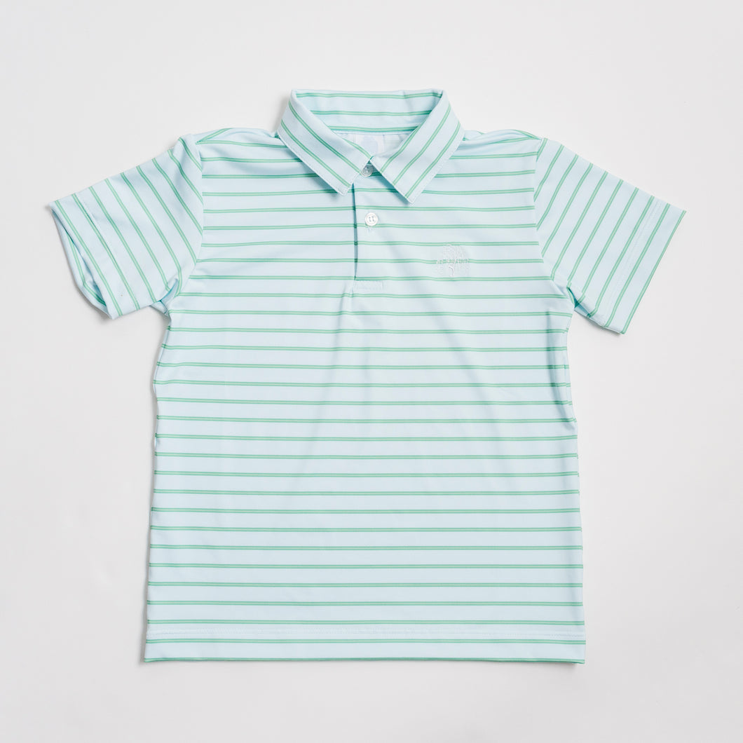 Gregory Polo: Aqua with Green Stripe