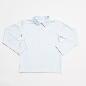 Gregory Polo: Light Blue Tiny Stripe, Sample Size 7