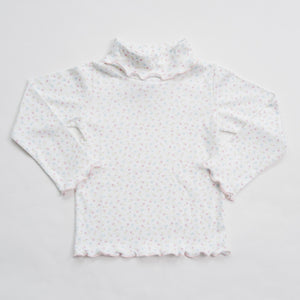 Girl Turtleneck: Happy Floral, Sample Size 3T