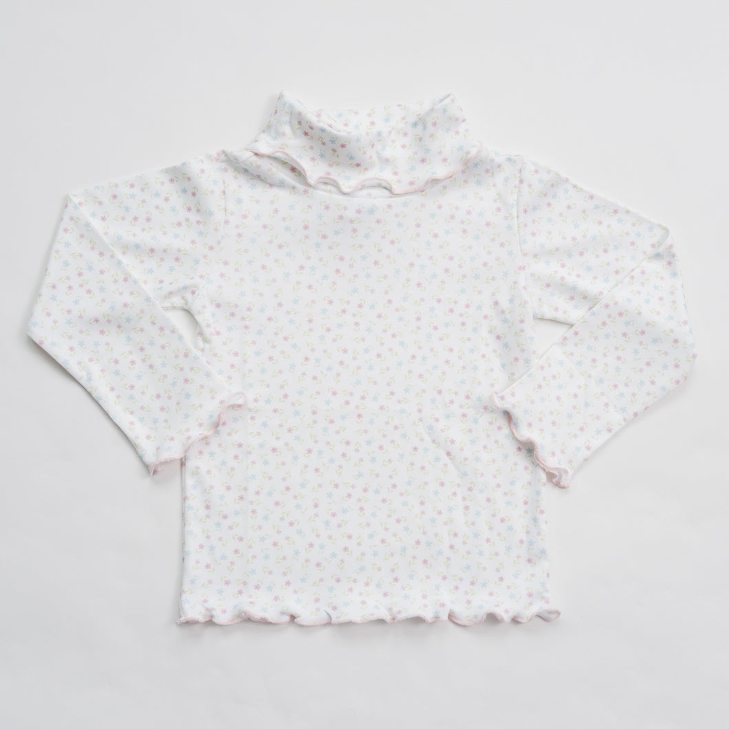 Girl Turtleneck: Happy Floral, Sample Size 3T