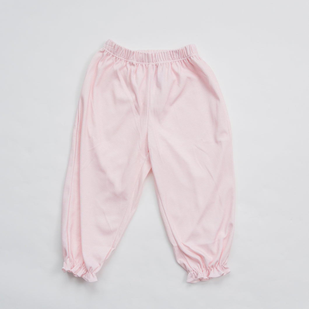 Girl Play Pant: Light Pink Tiny Stripe, Sample Size 3T
