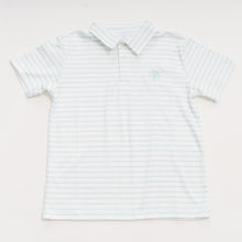 Load image into Gallery viewer, Gregory Polo with Willow Tree: Aqua Tiny Stripe, Sample Size 7
