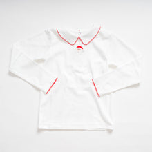 Load image into Gallery viewer, Boy Long Sleeve Peter Pan Shirt: Santa, Sample Size 4T
