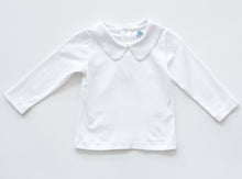 Load image into Gallery viewer, Anderson Shirt White with White Picot Trim, Sample Size 18m
