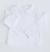 Load image into Gallery viewer, Anderson Shirt (White with Light Blue Picot)
