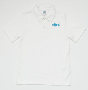 Gregory Polo with Hand Embroidered Fish