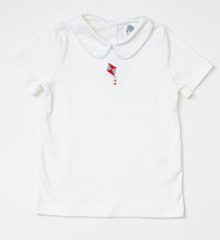 Load image into Gallery viewer, Boy Short Sleeve Hand Embroidered Shirt : Kite, Sample Size 3T
