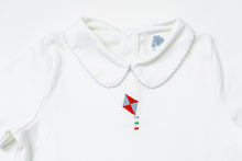 Load image into Gallery viewer, Boy Short Sleeve Hand Embroidered Shirt : Kite, Sample Size 3T
