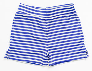 Boy Knit Shorts : Royal/White Stripe